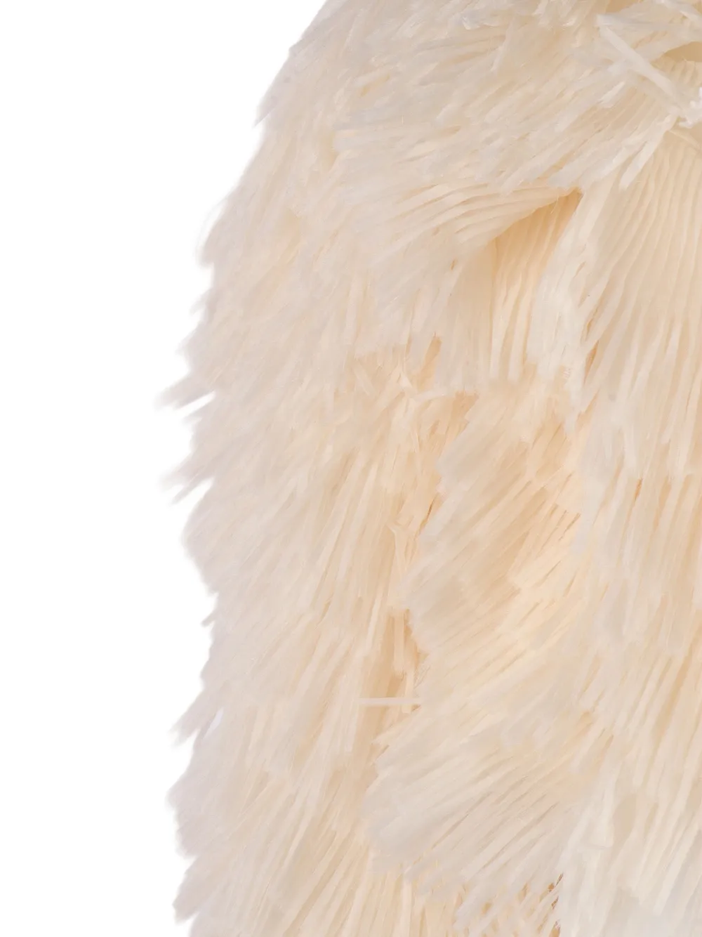 Elisabetta Franchi Tulen en organza jack met franje Beige