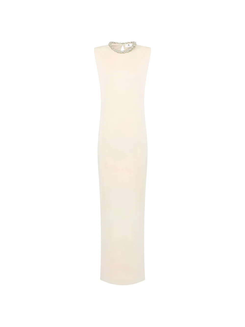 Elisabetta Franchi jewelled sleeveless maxi dress - Toni neutri