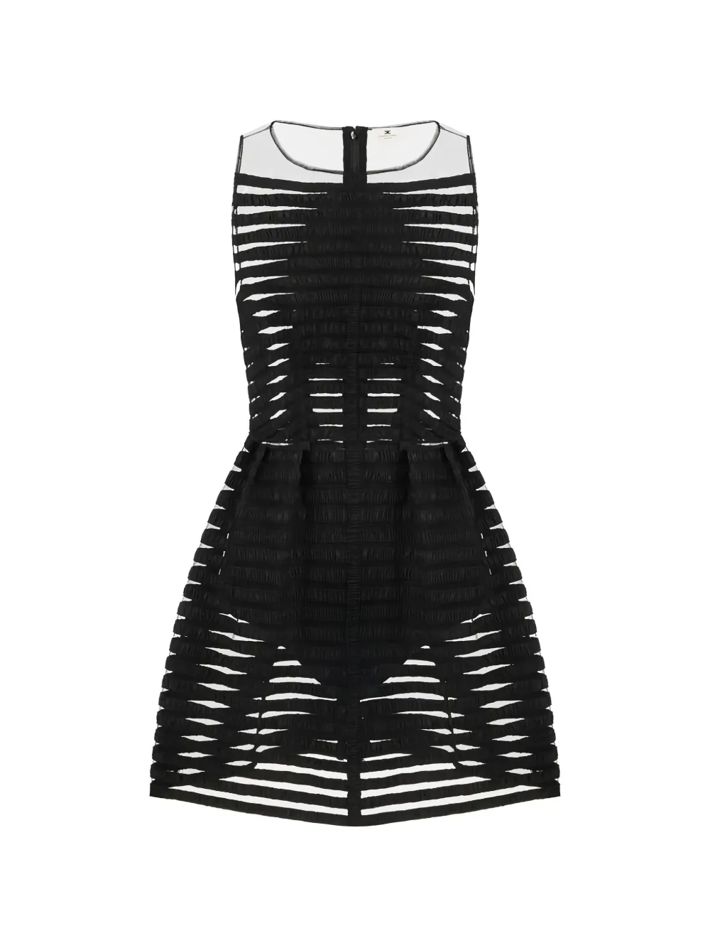 Elisabetta Franchi tulle ribbon mini dress - Nero