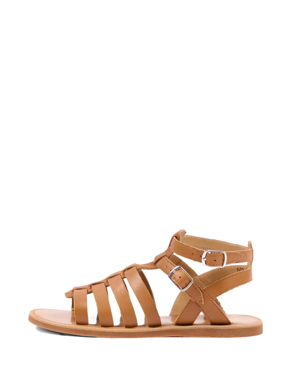 Pom D'api Sandalen met gesp en bandje Bruin