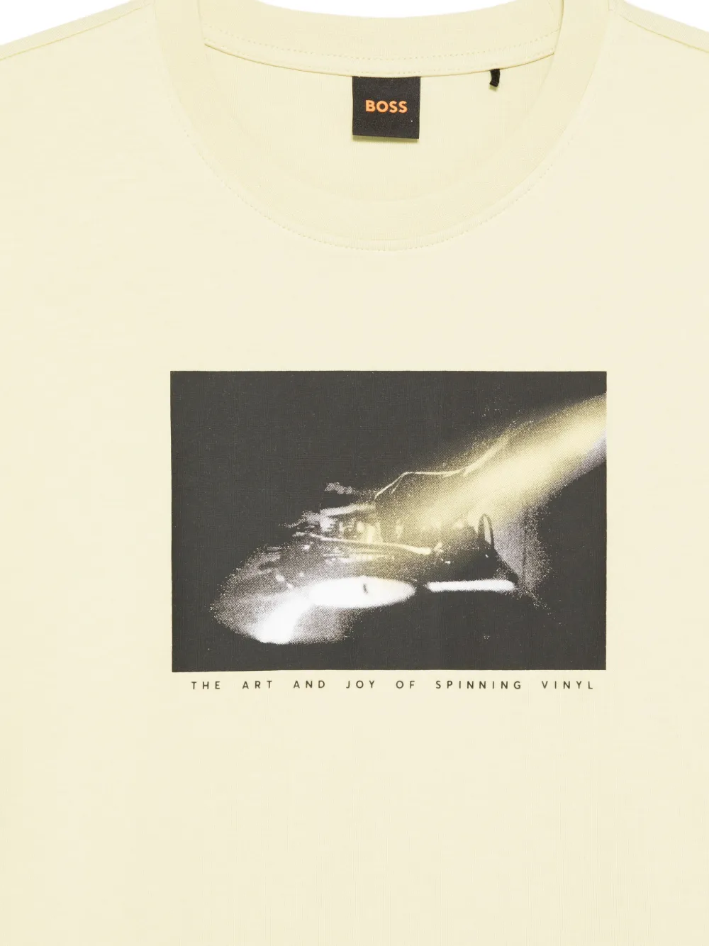 BOSS T-shirt met grafische print Geel