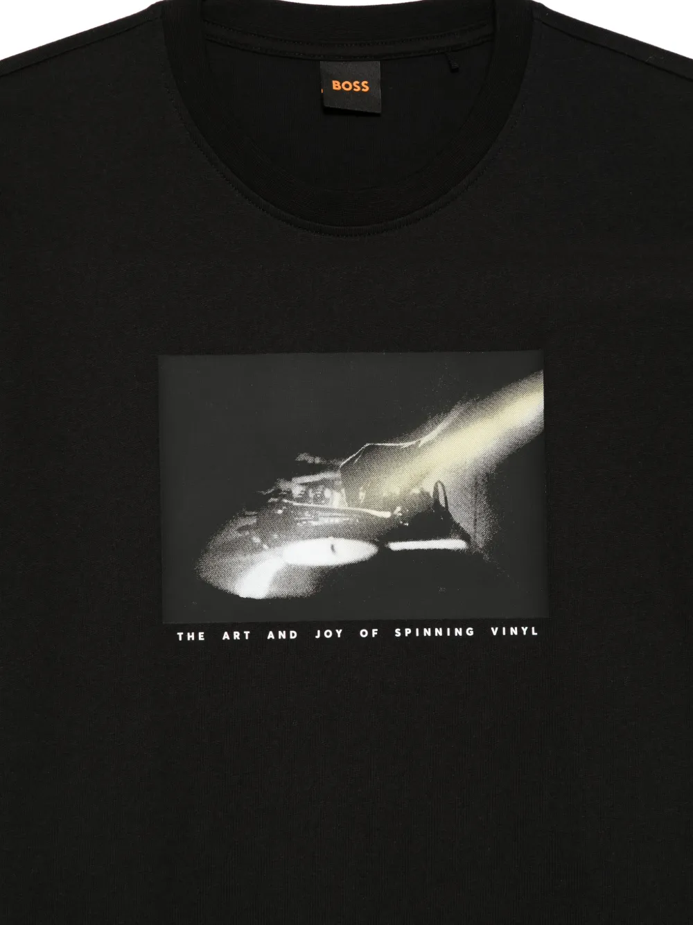 BOSS T-shirt met grafische print Zwart