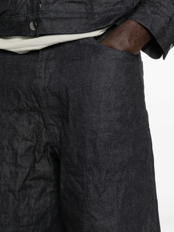 individual sentiments ハーフパンツ size2 ブラック Individual Sentiments インディゴブルー ショートパンツ | ブラック