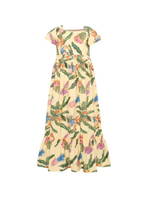 Roberto Cavalli Junior tropical-print dress