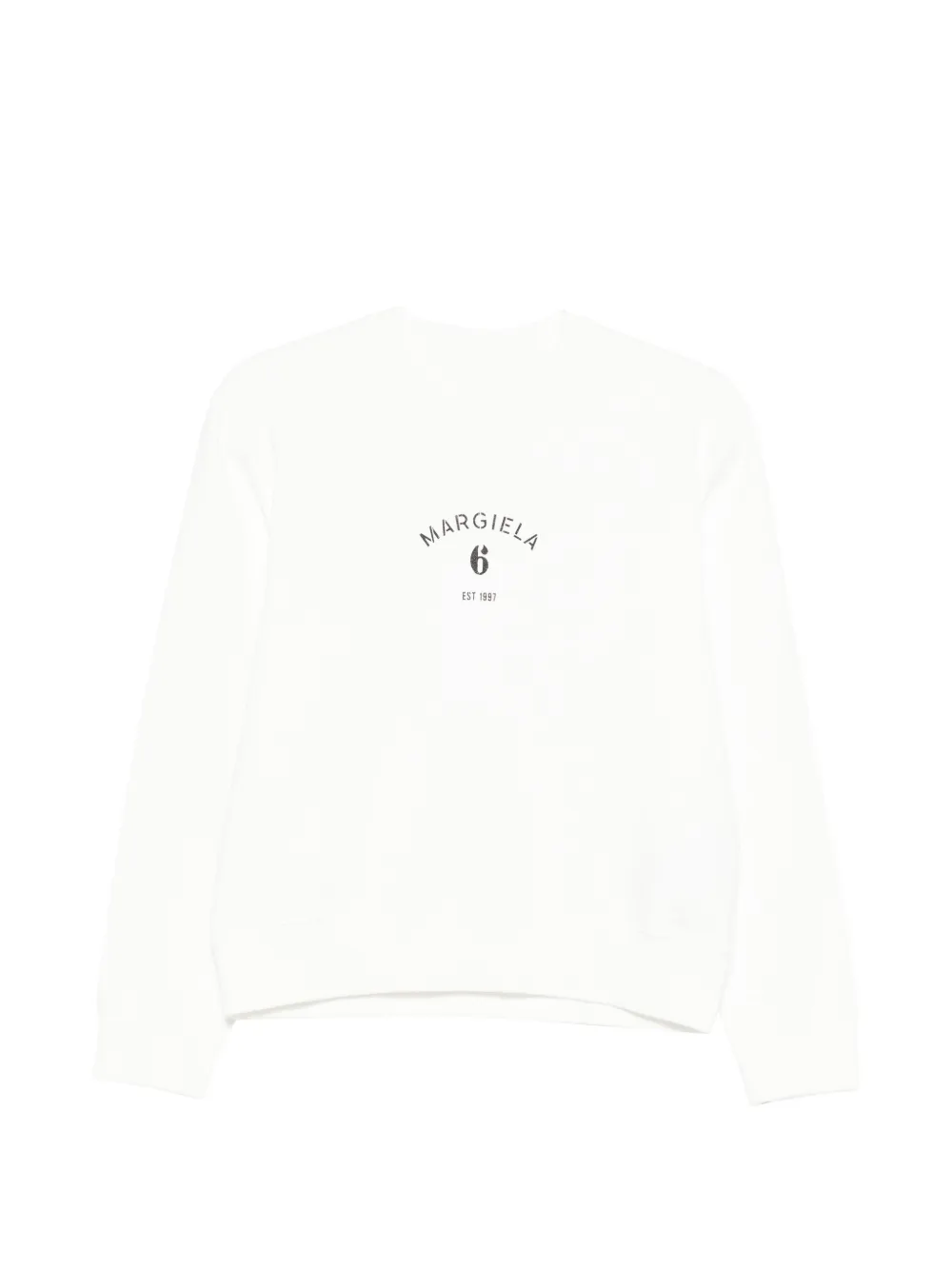 MM6 Maison Margiela logo-print sweatshirt - Bianco