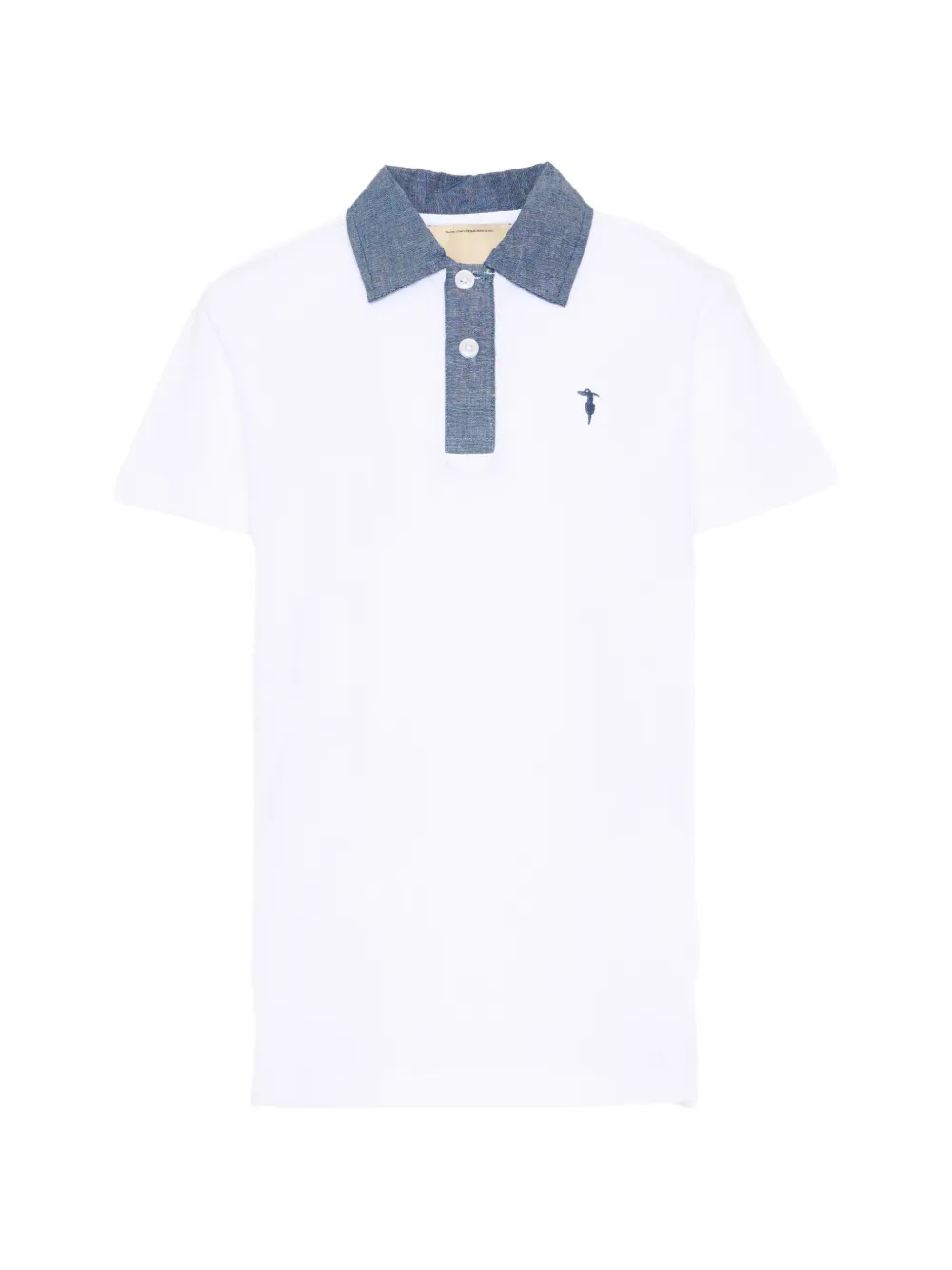 TRUSSARDI JUNIOR short-sleeve cotton polo shirt - Bianco