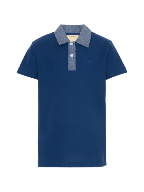 TRUSSARDI JUNIOR contrast-collar polo shirt