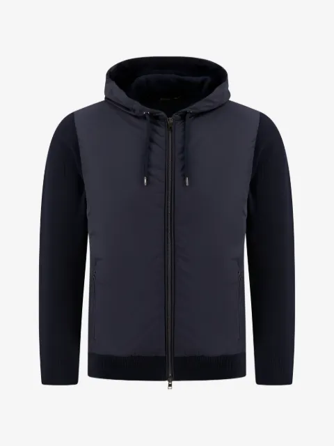 Herno hooded zip-up jacket