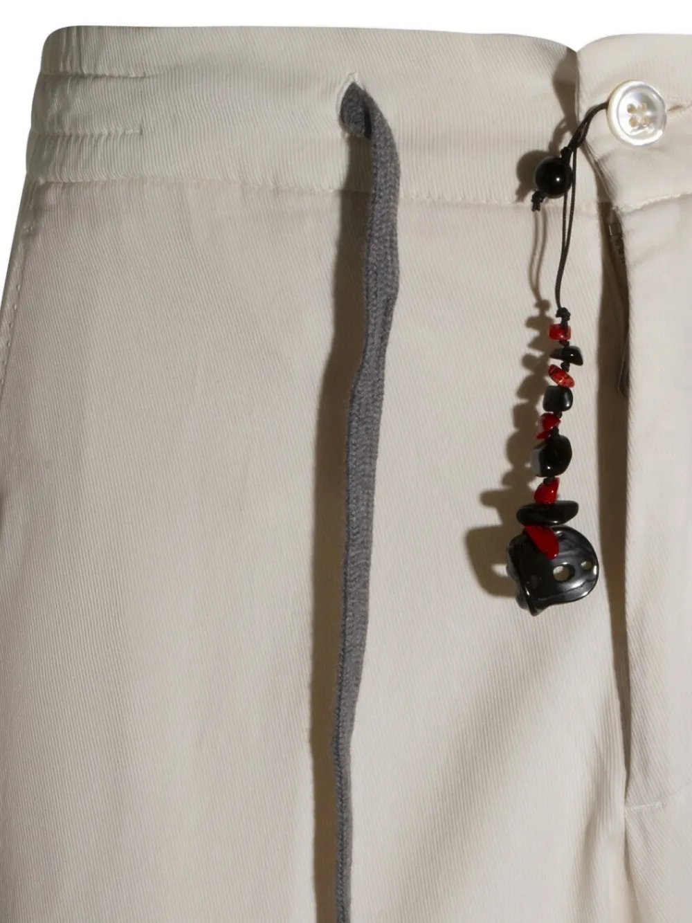  Marco Pescarolo Drawstring Beaded Trousers - Neutrals 