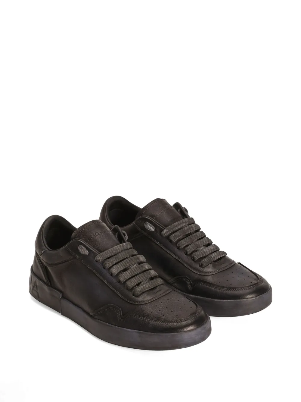 Dolce & Gabbana Portofino perforated-detailing sneakers Zwart