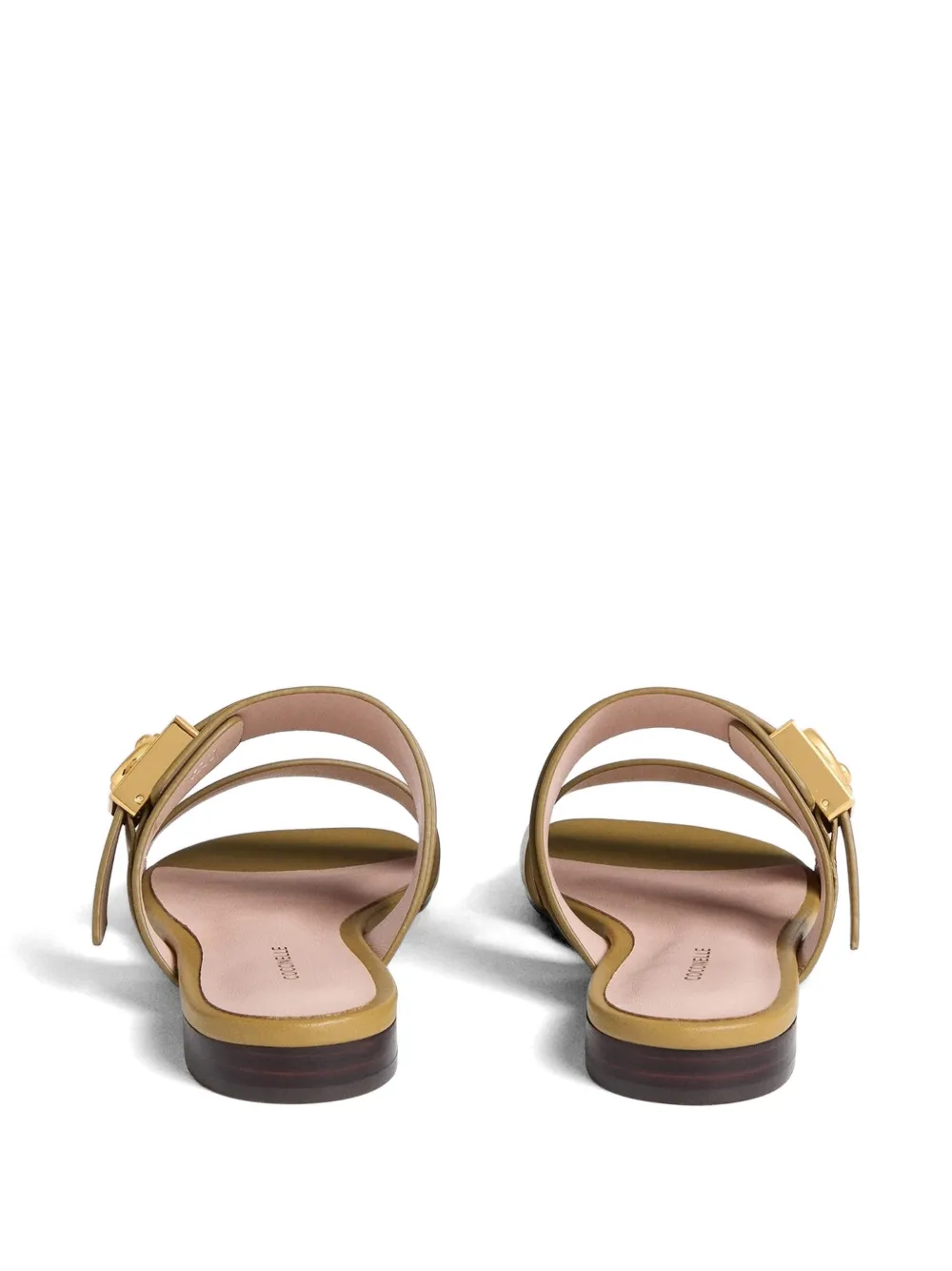 Coccinelle Standard Farfetch Format: C-ME Lock leren sandalen met gespbandje Groen