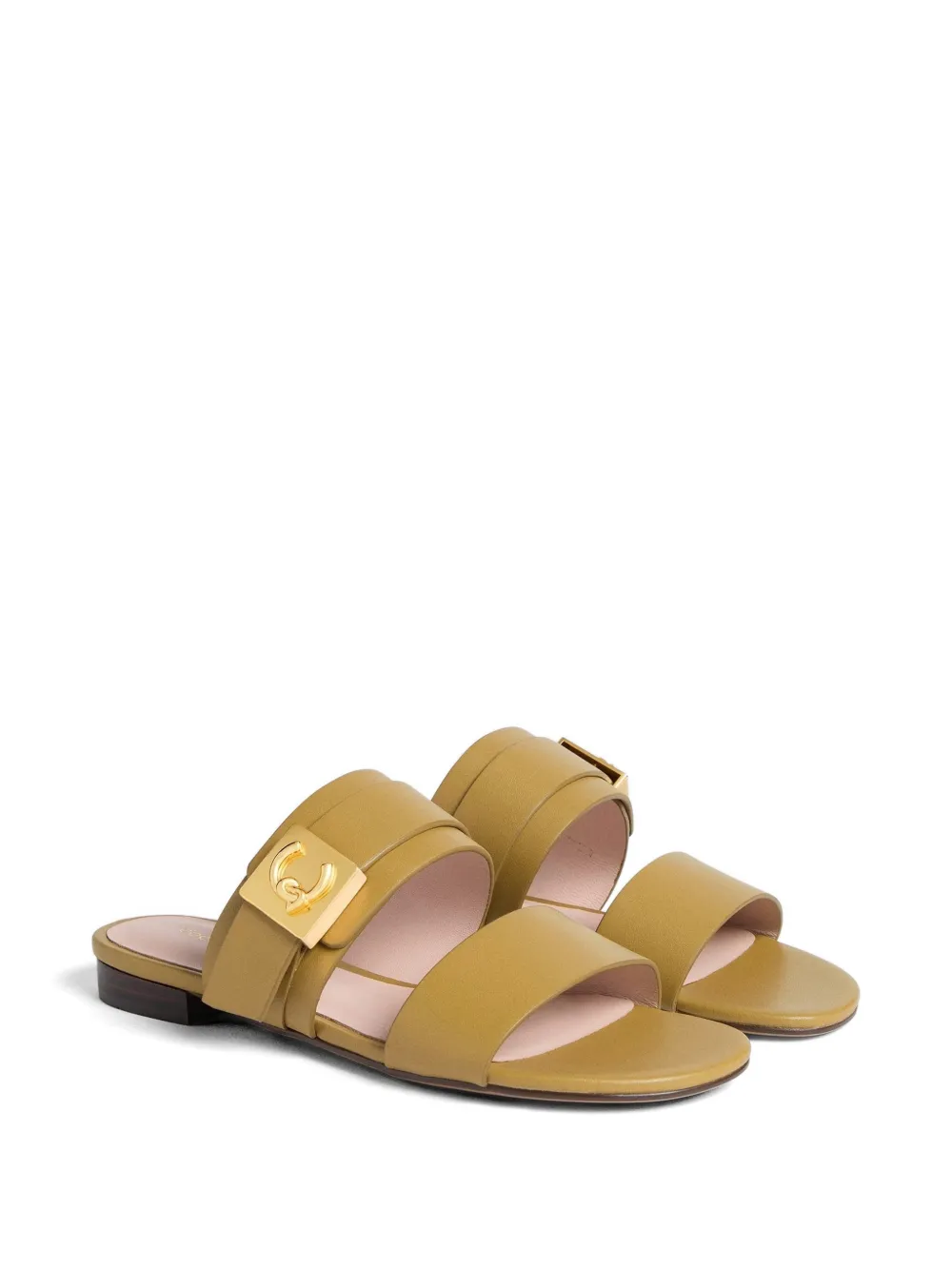 Coccinelle Standard Farfetch Format: C-ME Lock leren sandalen met gespbandje Groen