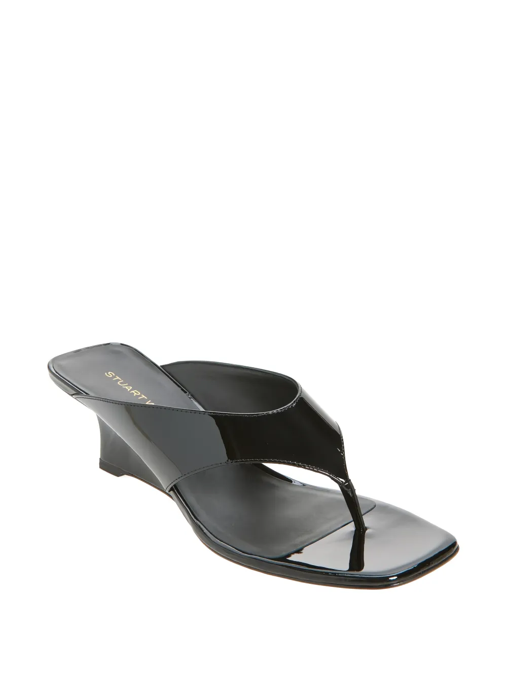 Stuart Weitzman thong sandals Zwart