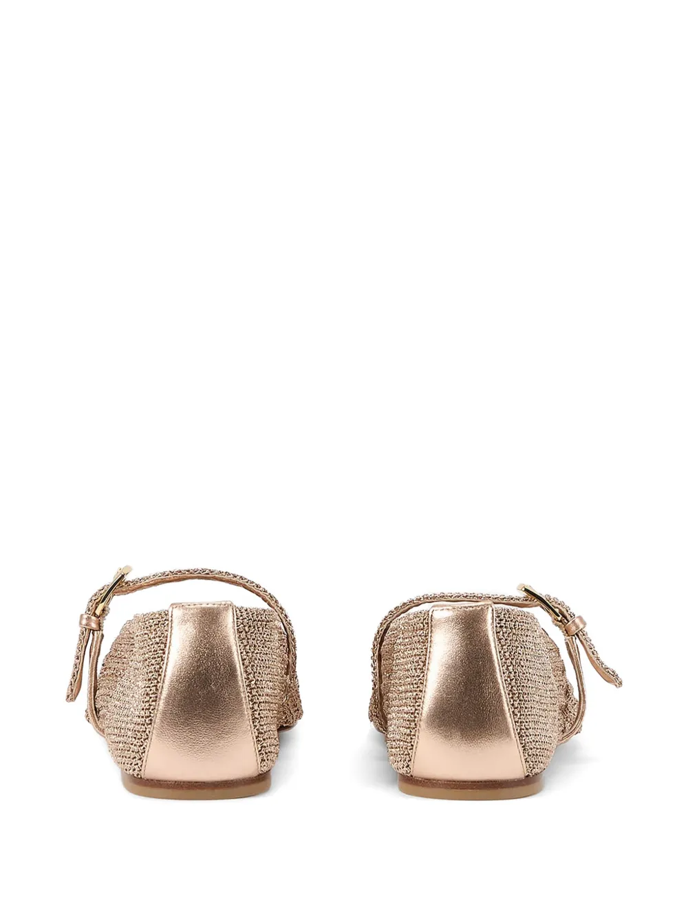 Stuart Weitzman Leora openwork strap ballet flats Goud