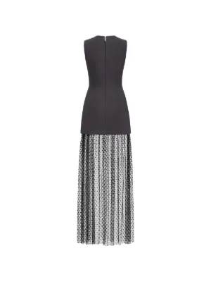 black dress with white collar zara Black Silk Piped Trim Shirt Dress