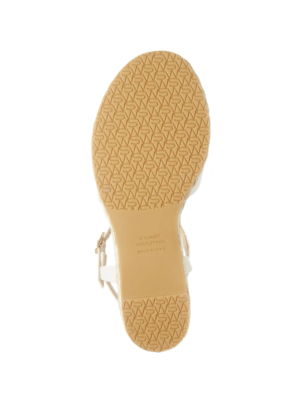 Stuart Weitzman espadrille crisscross sandals Wit
