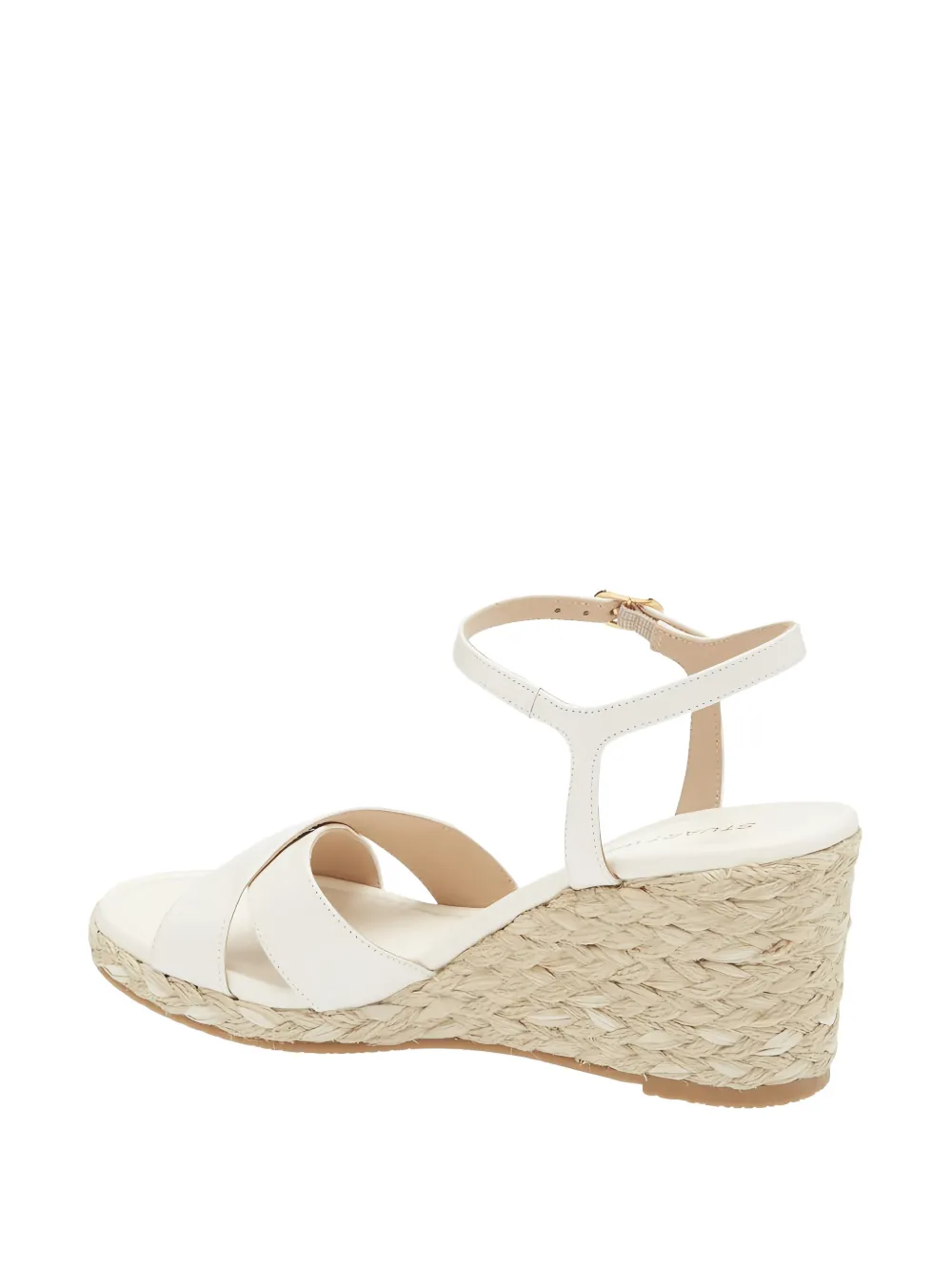 Stuart Weitzman espadrille crisscross sandals Wit