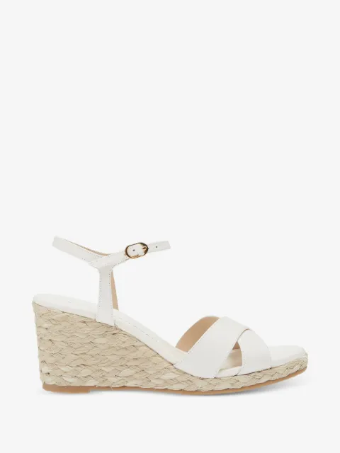 Stuart Weitzman espadrille crisscross sandals