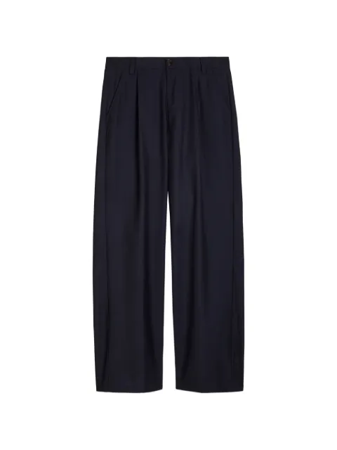Oliver Spencer wide-leg wool pleated trousers
