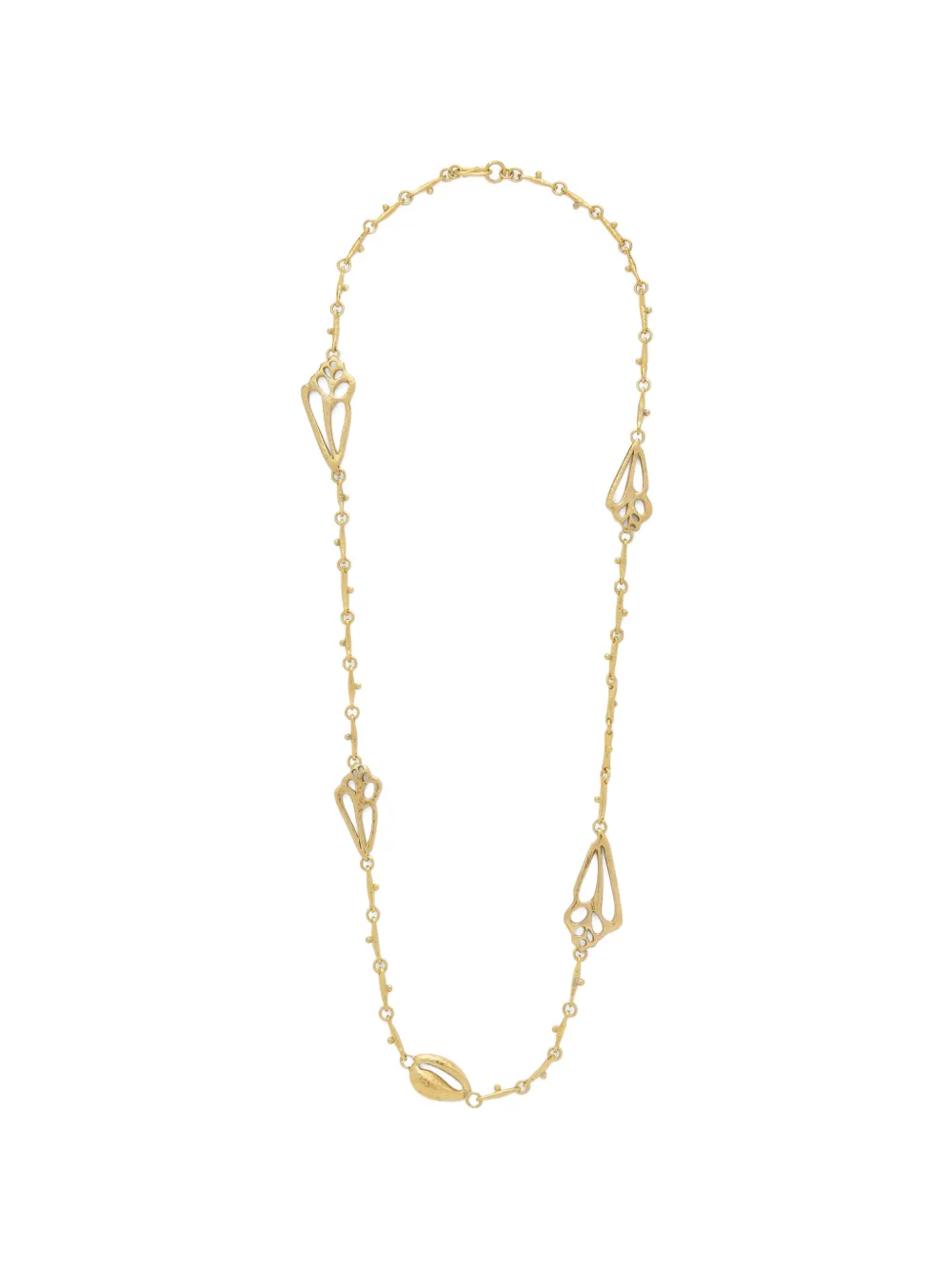 Ulla Johnson shell charm long necklace - Oro
