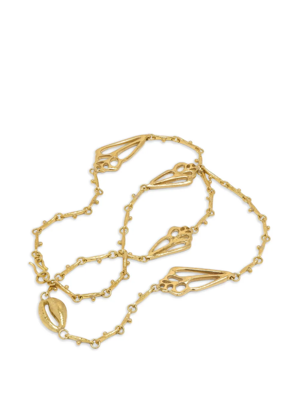  Ulla Johnson Shell Charm Long Necklace - Gold 
