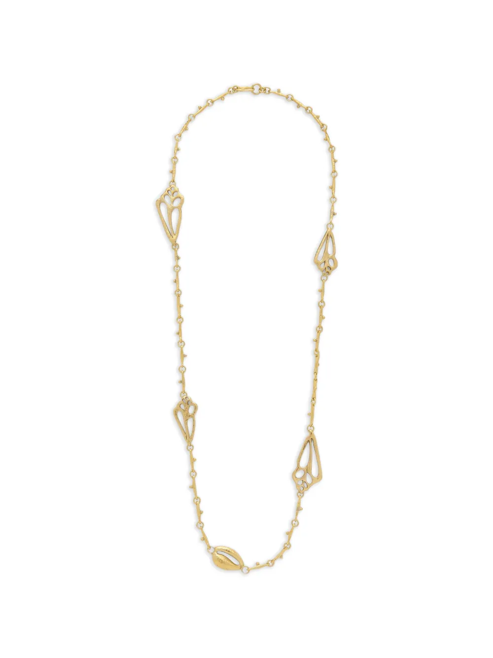 Ulla Johnson shell charm long necklace - Oro