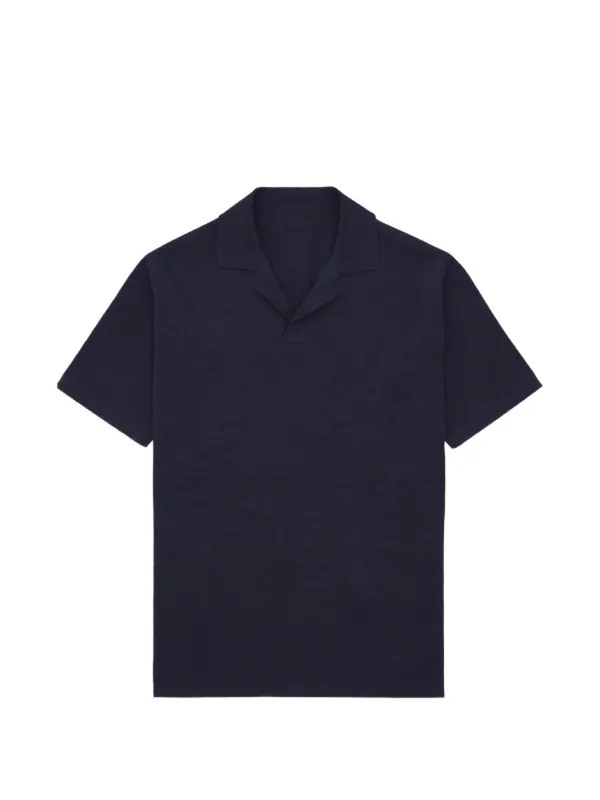 Fortela Adrien Camp-collar Polo Shirt in Blue