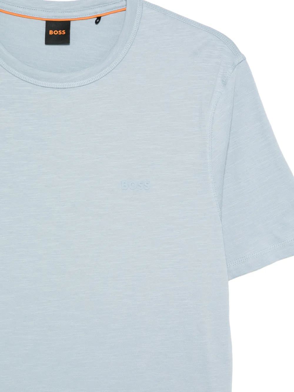 BOSS Katoenen jersey T-shirt met logo-detail Blauw