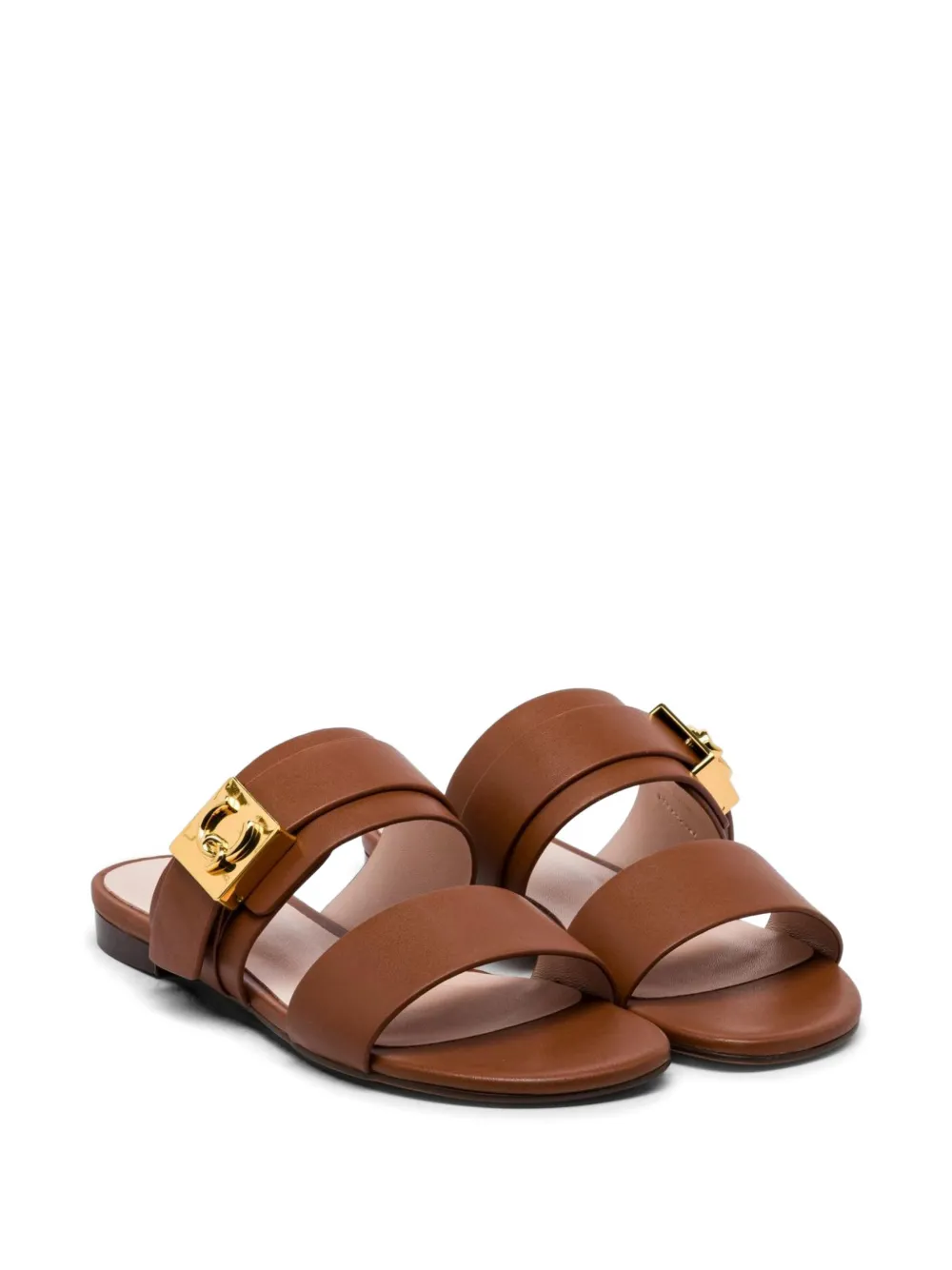 Coccinelle C-me leren sandalen met gesp Bruin