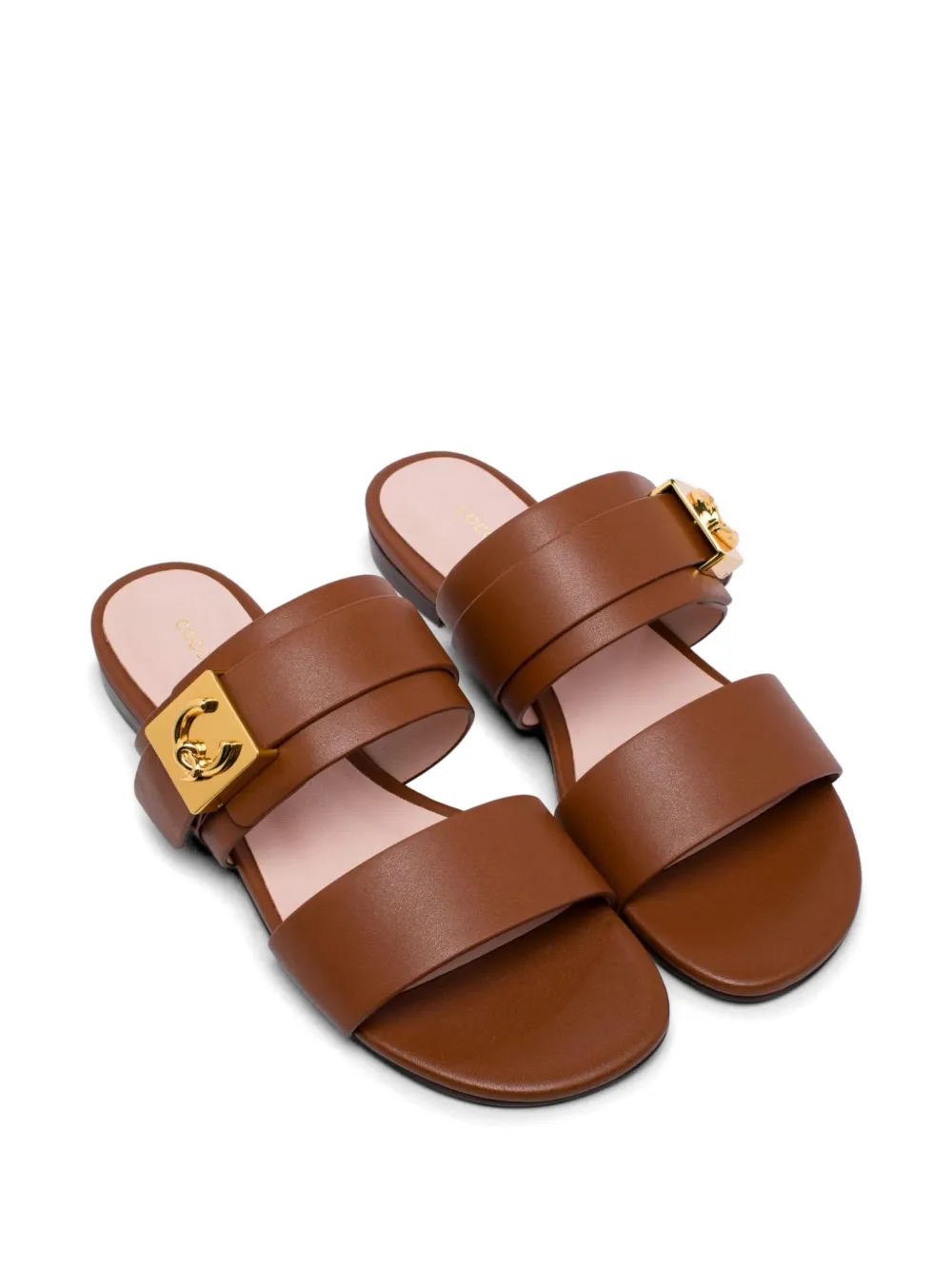 Coccinelle C-me leren sandalen met gesp Bruin