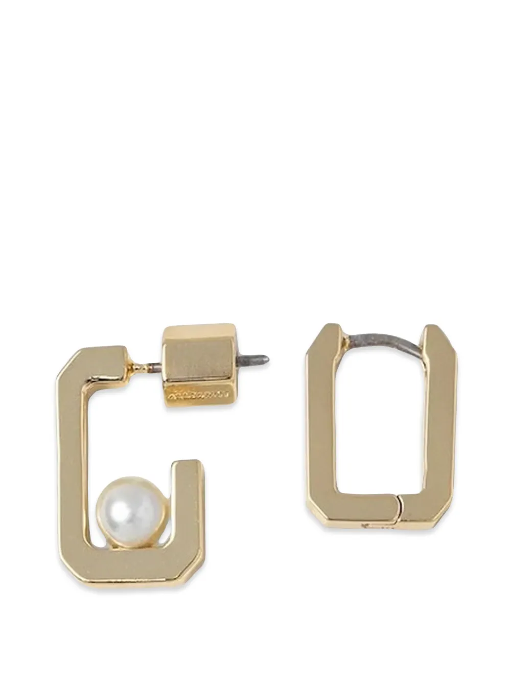 AllSaints embellished rectangle earrings (set of three) - Oro