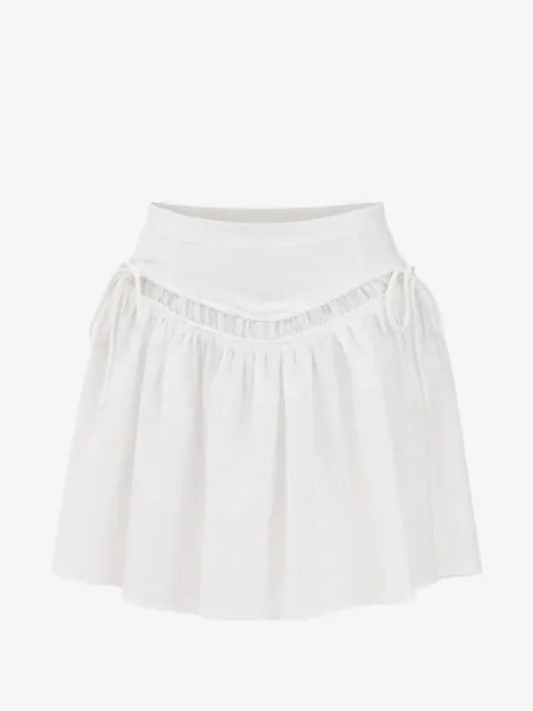 PINKO falda corta con diseño fruncido y cordones