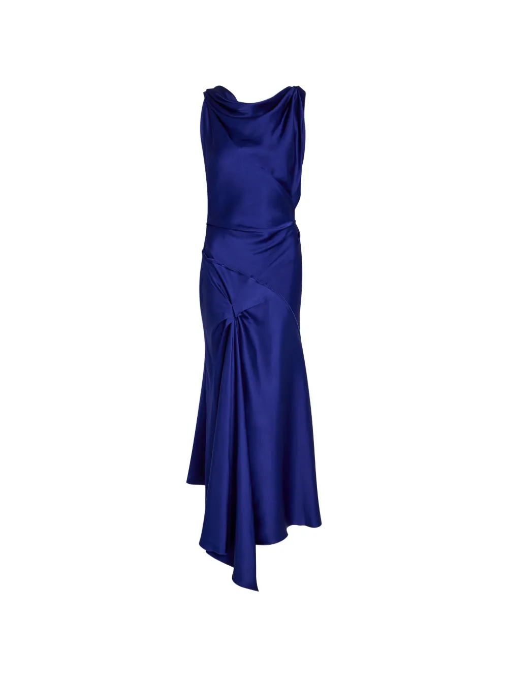 Victoria Beckham draped twist midi dress - Blu