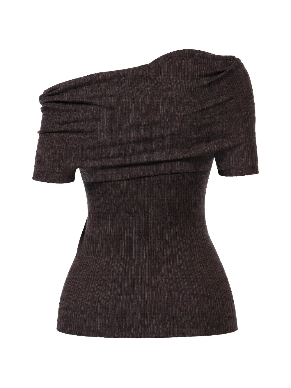  Cortana One-shoulder Top - Brown 