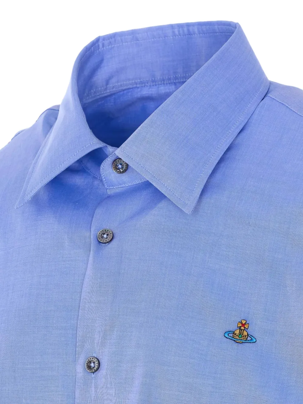 Vivienne Westwood Ghost overhemd met geborduurd logo Blauw