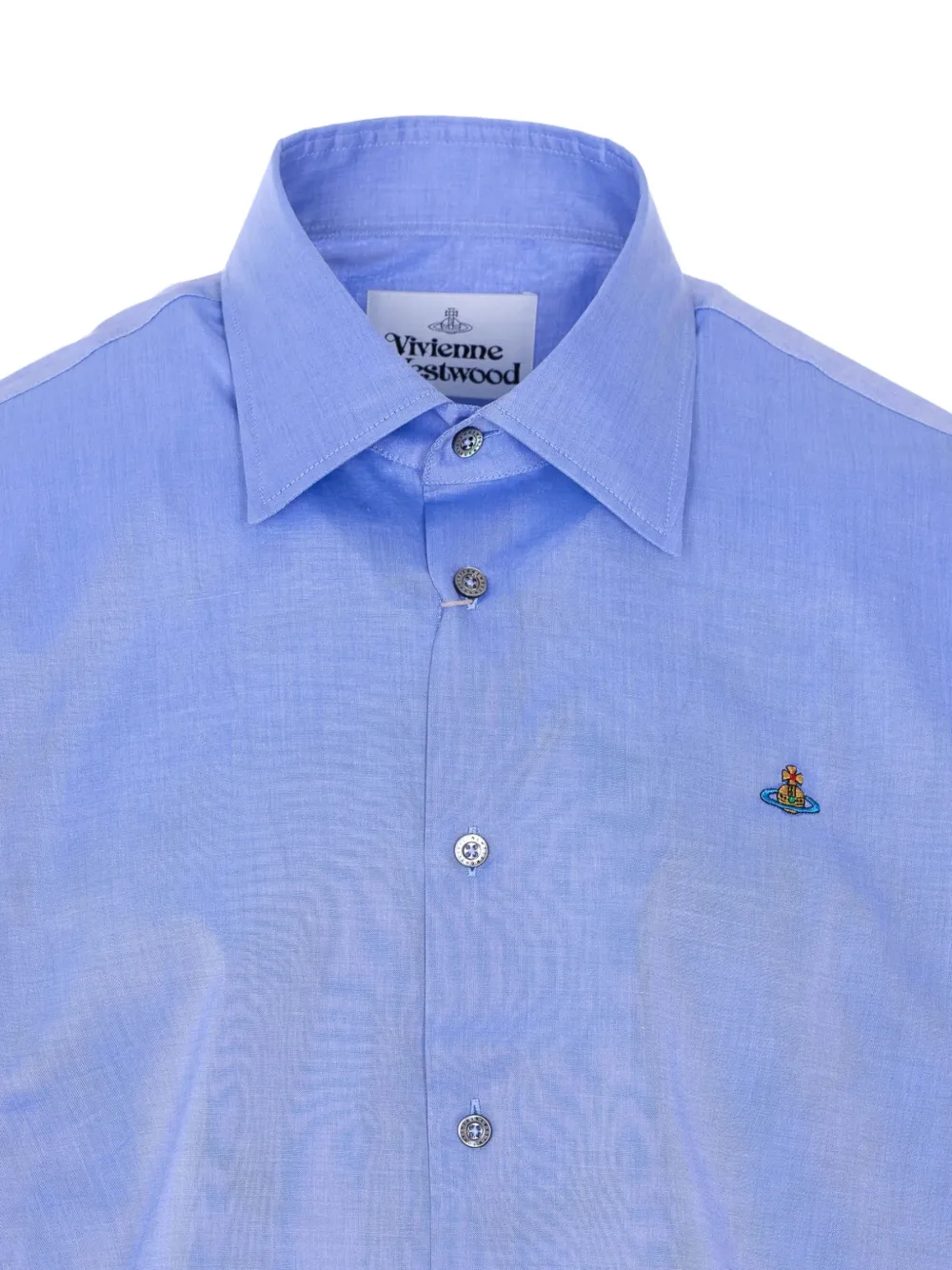 Vivienne Westwood Ghost overhemd met geborduurd logo Blauw