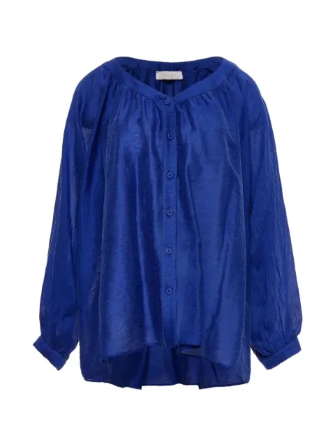 Devotion V-neck balloon-sleeve blouse