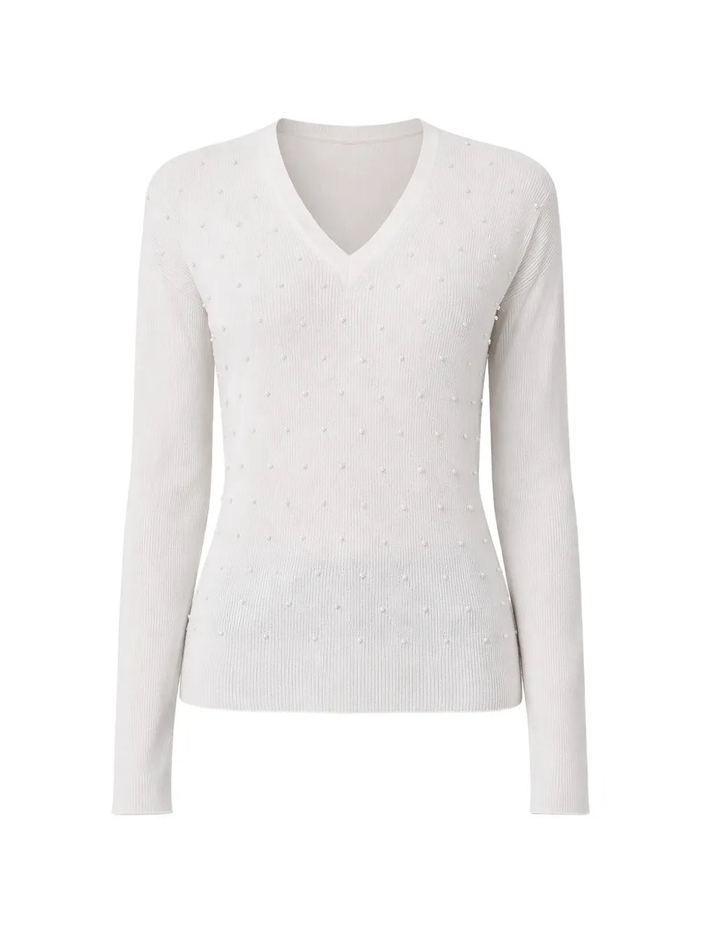 LIU JO Maglione con scollo a V - Bianco