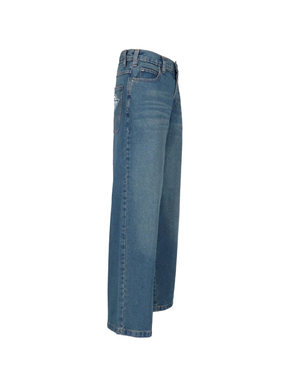 DICKIES Jeans met logopatch Blauw