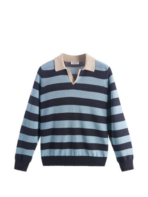Roberto Collina polo-collar striped sweater