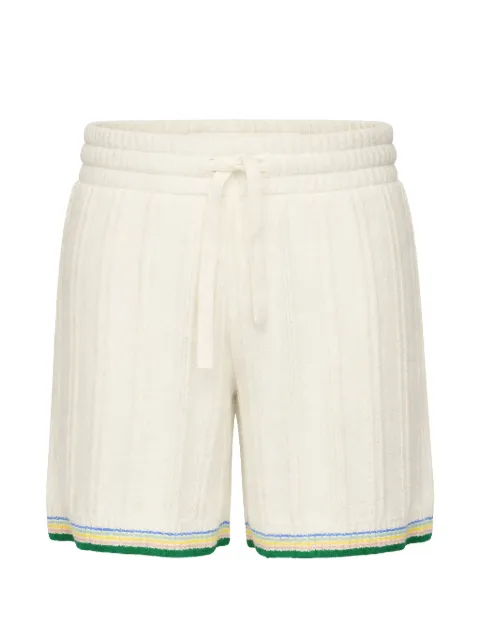Casablanca drawstring-fastening stripe-detail track shorts