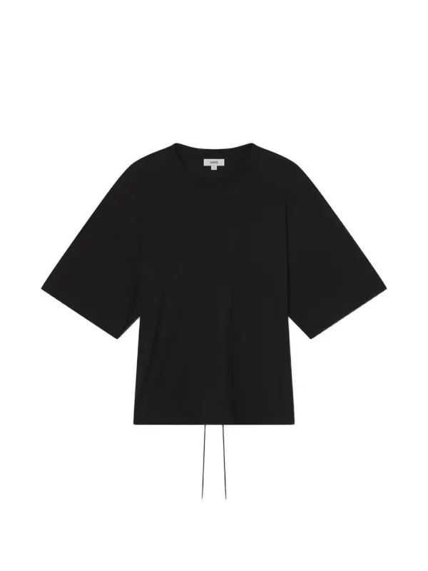 Agolde Ellery Lace-up T-shirt in Black