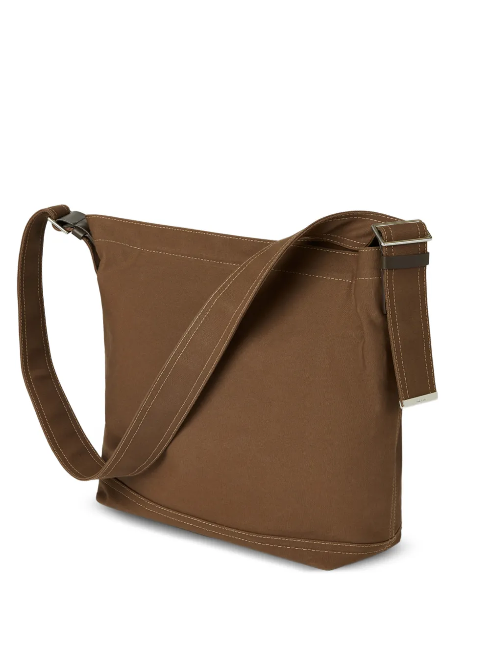 Paul Smith lettering messenger bag - Marrone