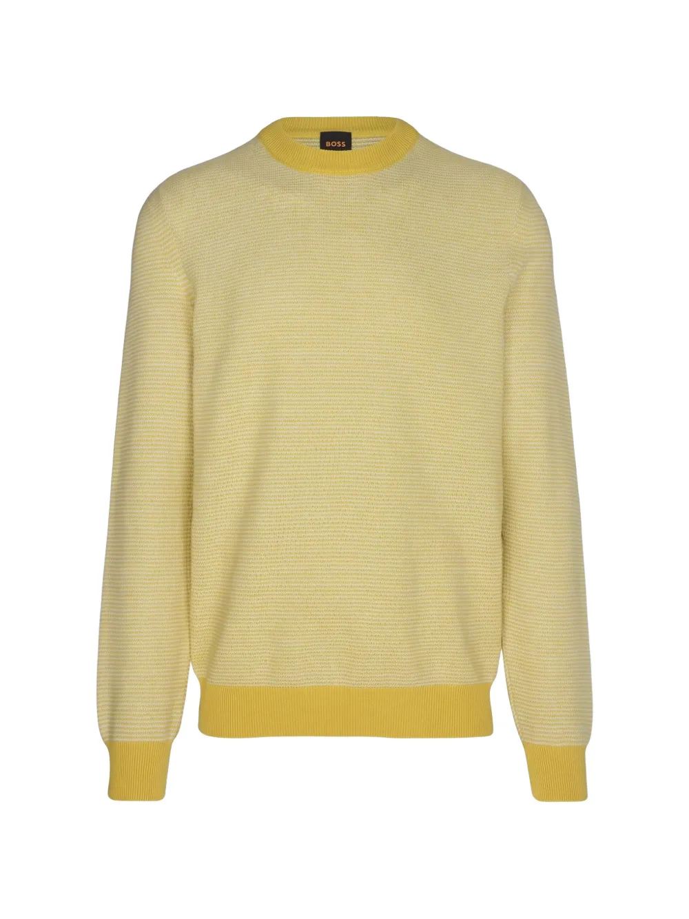 BOSS Strukturierter Pullover - Gelb