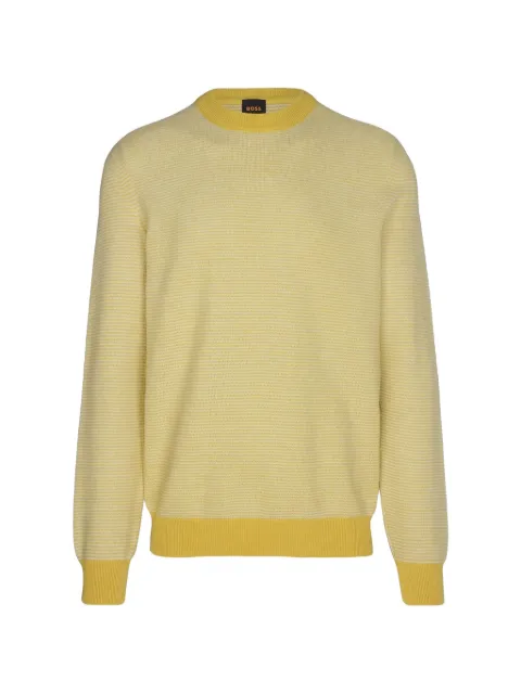 BOSS textured crew-neck sweater