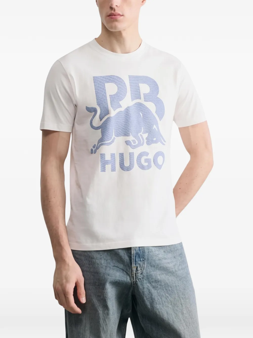 HUGO x Racing Bulls Dlix short-sleeve T-shirt Wit