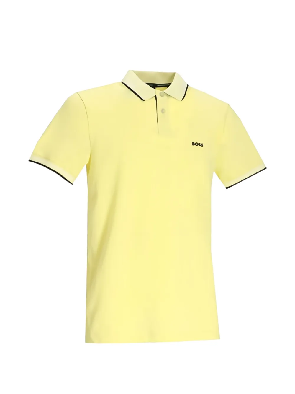 BOSS Paul contrast-trim slim-fit polo shirt - Gelb
