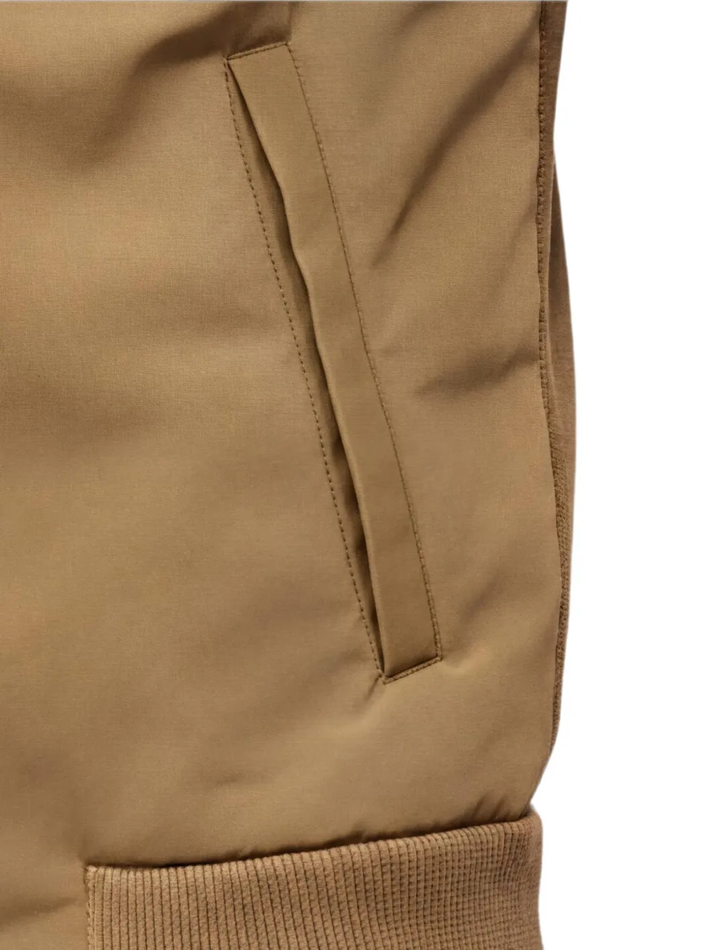 BOSS C-Ubaio trui met vlakken en rits Beige