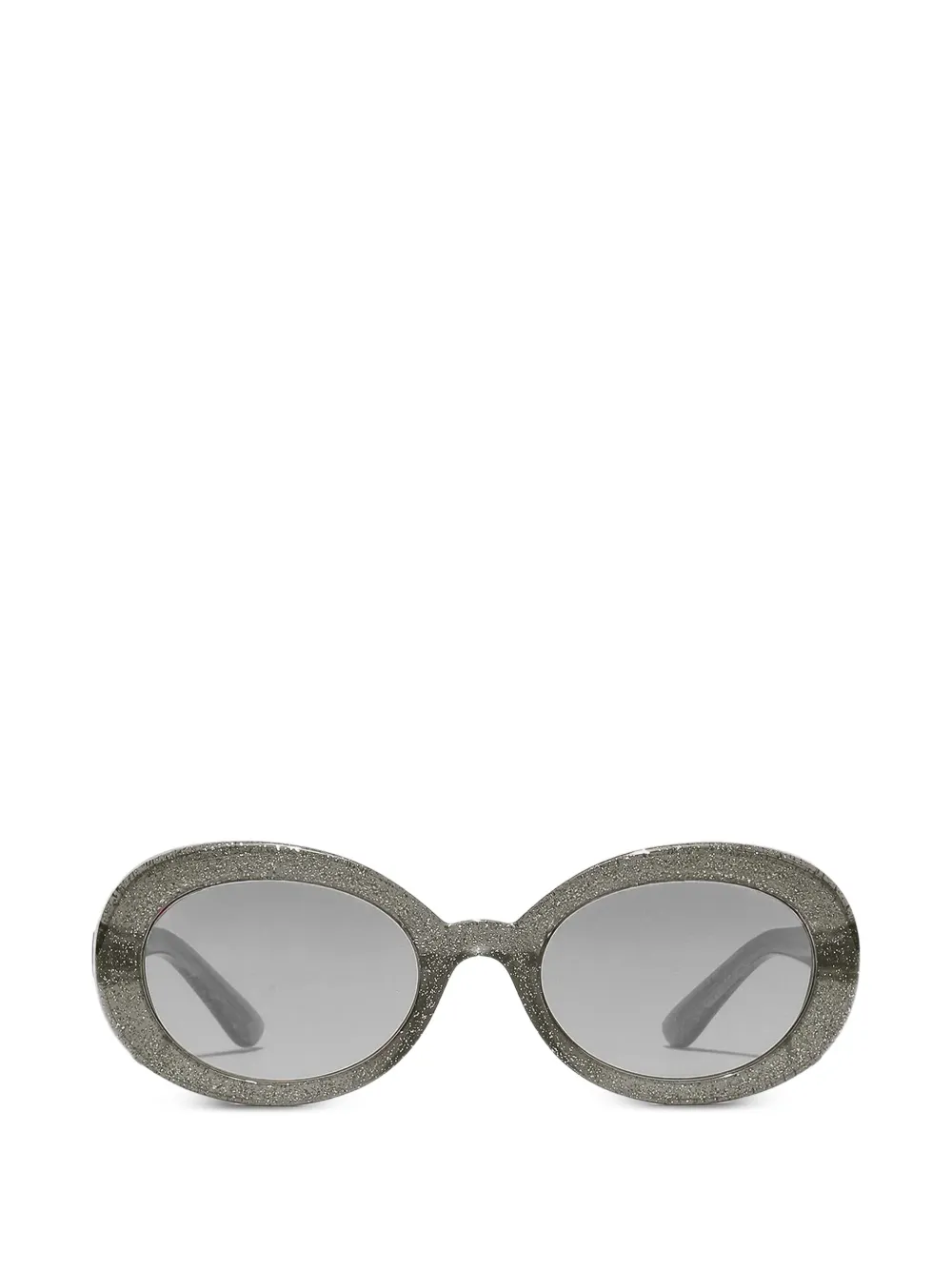 Dolce & Gabbana Eyewear glitter oval-frame sunglasses - Grigio
