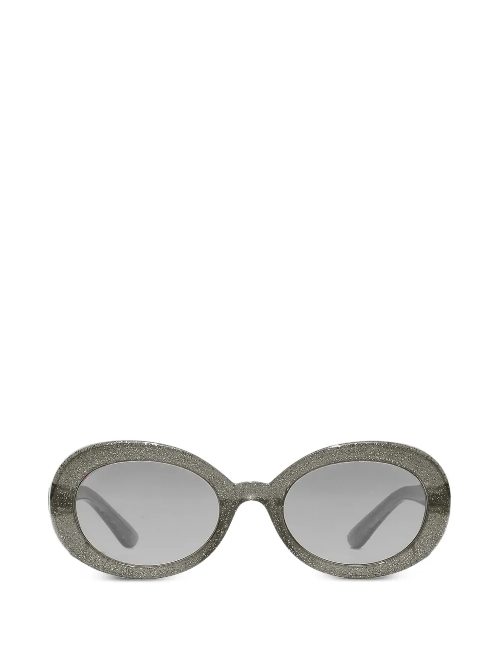 Dolce & Gabbana Eyewear glitter oval-frame sunglasses - Grigio
